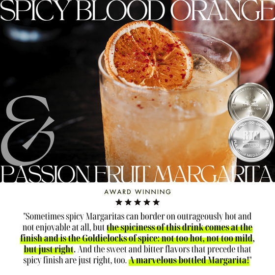 SPICY BLOOD ORANGE & PASSION FRUIT MARGARITA